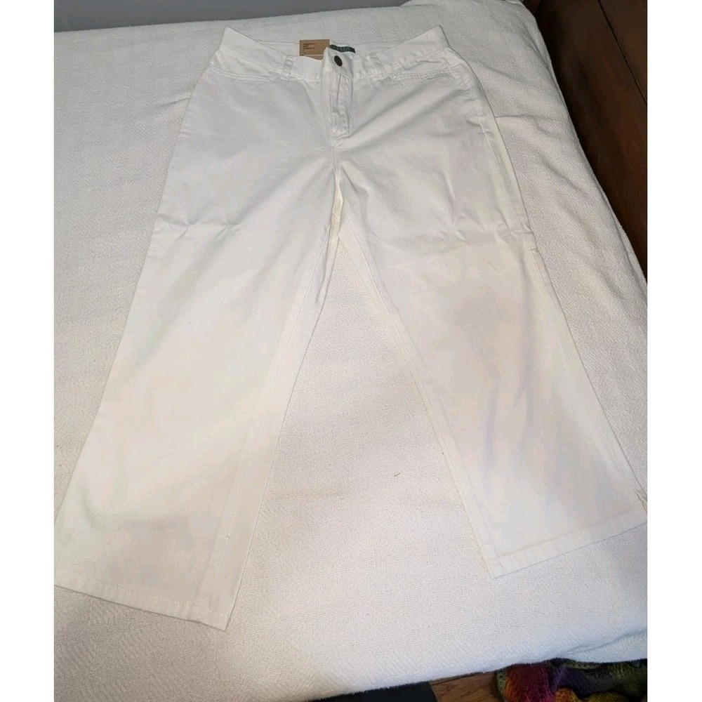 NWT Lauren Ralph Lauren Jeans Co. White Mid-Calf Cropped Jeans Size 6 Classic - Picture 5 of 7
